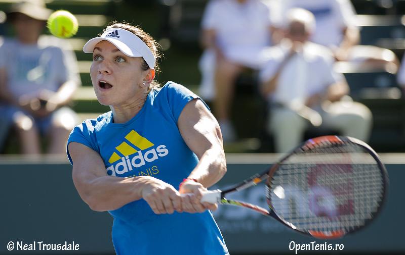 Simona Halep - antrenamente inainte de meci